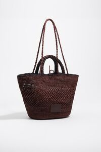 Bolso trenzado grande rafia nuez