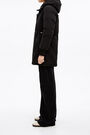Plumífero midi capucha negro Plumífero midi capucha negro