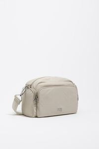 Bolso Pocket mediano nylon blanco piedra