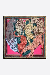 Pa&ntilde;uelo felinos y coraz&oacute;n marcos aguamarina