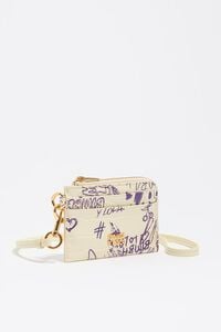 Tarjetero-monedero BIMBA logos amarillo p&uacute;rpura