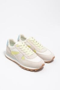 Deportiva t&eacute;cnica serraje y nylon 13 19 gris claro