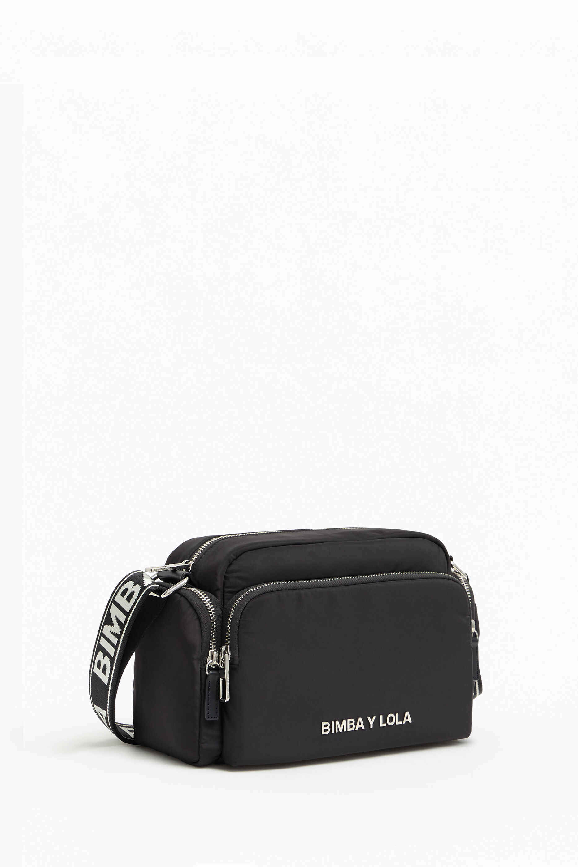 Bolso bandolera M nylon negro