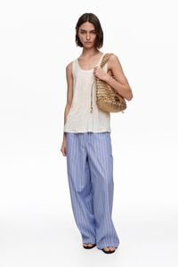 Bolso hobo mediano trenzado piel oro