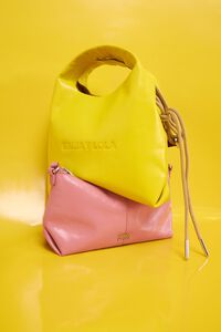 Bolso bandolera Paper mini piel amarillo