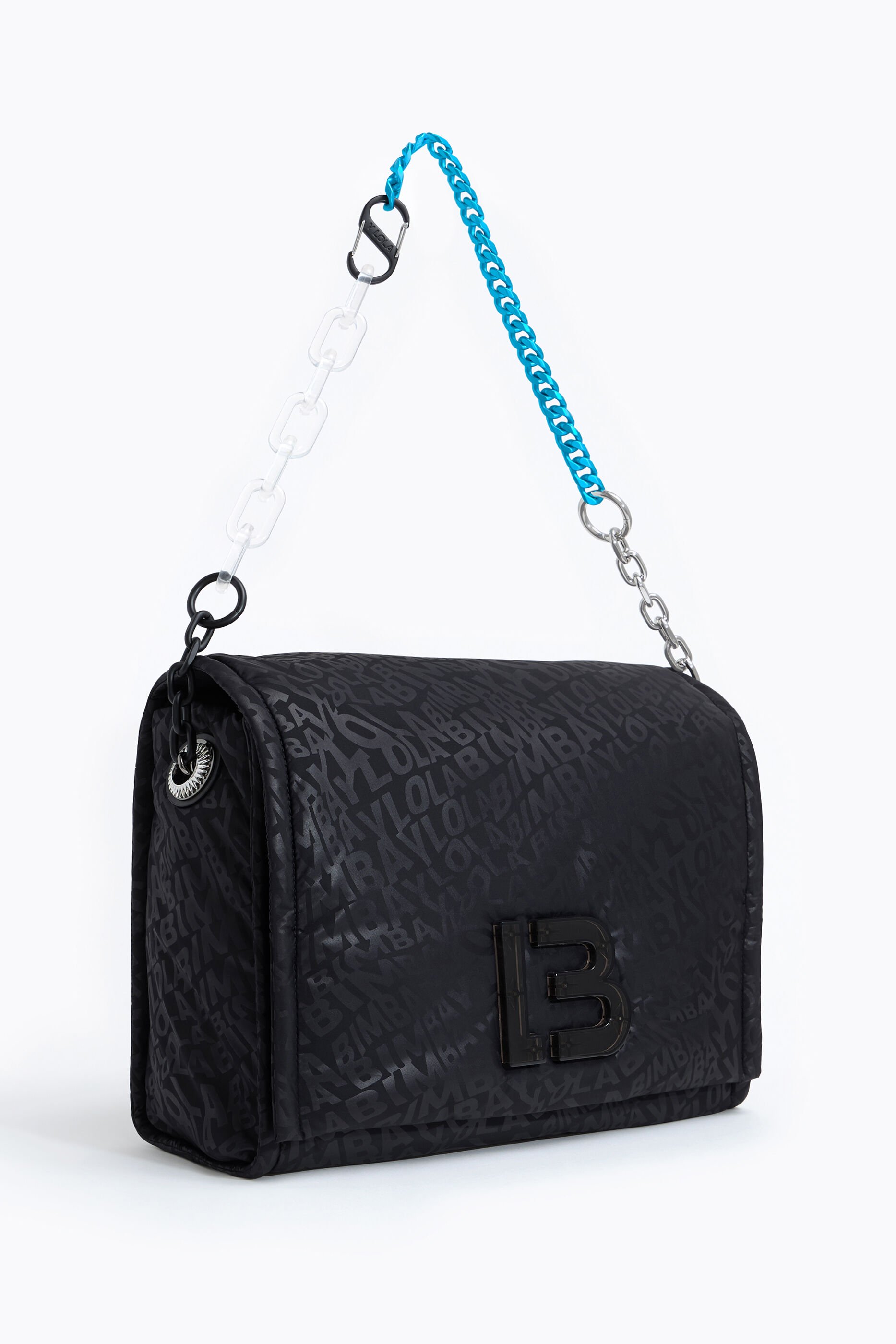 Bolso bandolera XL nylon Logo-Distorb negro