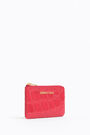 Monedero rectangular croco frambuesa Monedero rectangular croco frambuesa