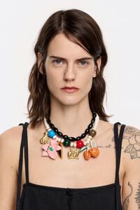 Collar animales y flores mate