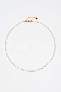 Collar perlas logo coraz&oacute;n negro