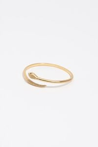 Pulsera r&iacute;gida serpiente textura dorado envejecido