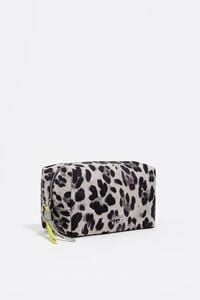 Neceser nylon mediano Leopard gris