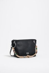 Bolso Trapecio mediano piel negro
