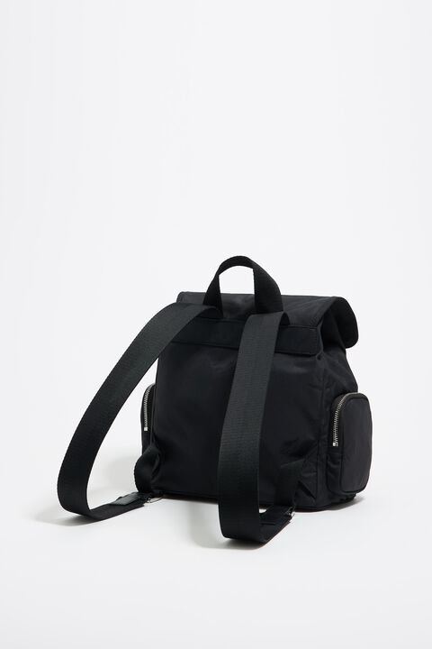 Mochila mediana nylon negra Mochila mediana nylon negra