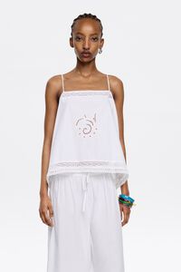 Top tirantes bordados blanco Top tirantes bordados blanco