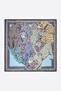 Pa&ntilde;uelo felinos y coraz&oacute;n marcos pastel