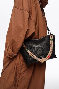 Bolso Trapecio mediano piel negro