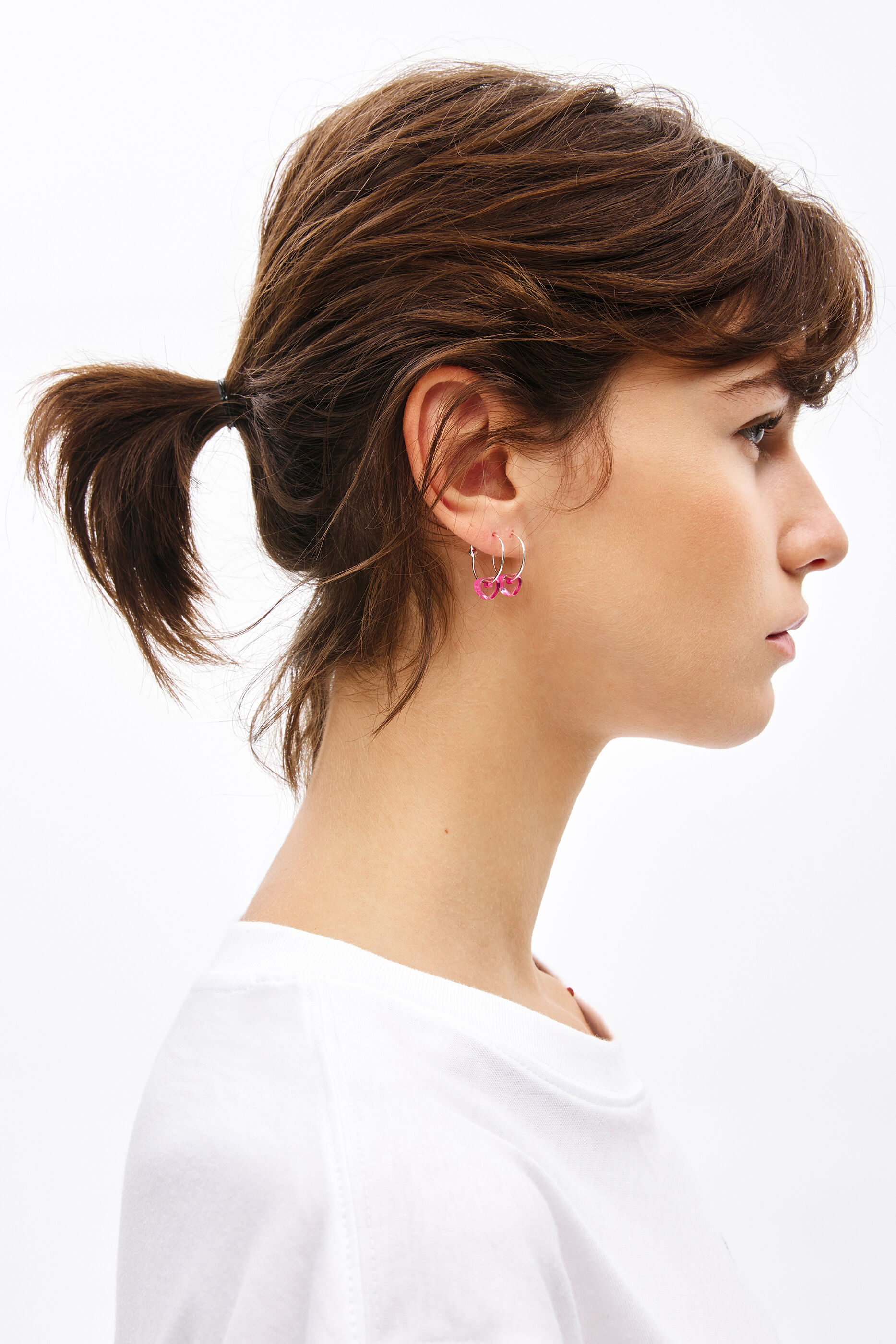 Pendientes aros resina corazón