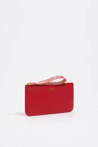 Monedero largo piel rojo