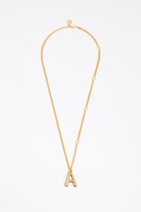 Collar cadena dorada letra A