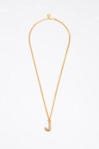 Collar cadena dorada letra J
