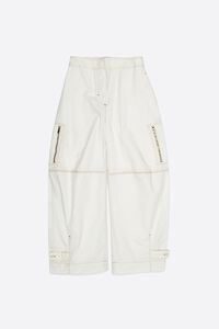 Pantal&oacute;n barrel ajustable algod&oacute;n lavado blanco roto