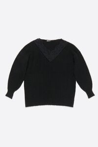 Jersey largo encajes negro