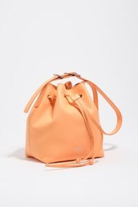 Bolso bucket Carlino grande piel naranja sorbete