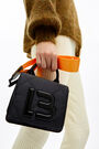 Bolso mini solapa acolchado nylon negro Bolso mini solapa acolchado nylon negro