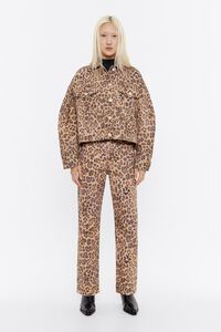 Cazadora denim oversize Leopard natural Cazadora denim oversize Leopard natural