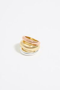 Anillo tres bandas multi oro
