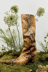 Bota tac&oacute;n piel print serpiente