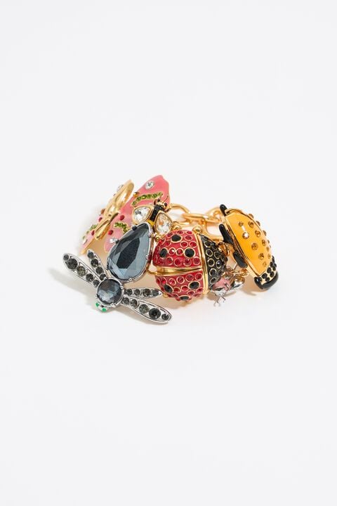 Pulsera cadena mariposa, mariquita y abeja Pulsera cadena mariposa, mariquita y abeja