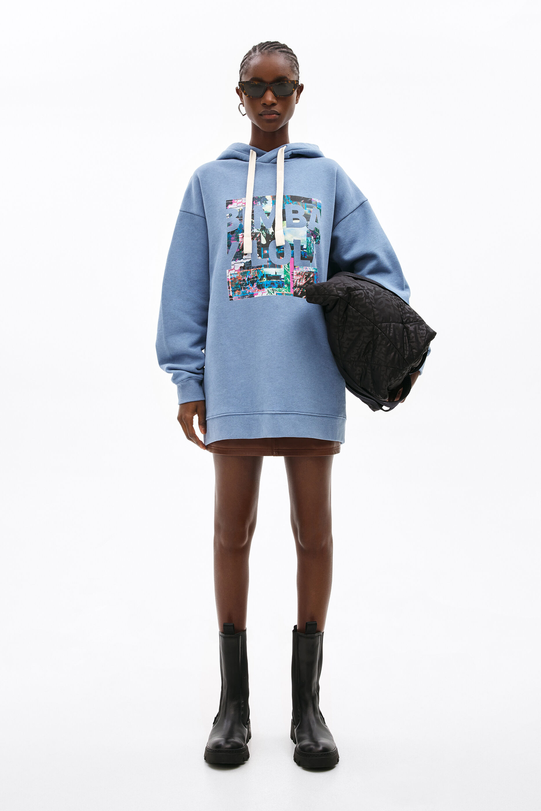 Bimba Y Lola Sudadera Minilogo Celeste Azul Hierro | Loungewear Mujer \u003e  Ambika Digitals