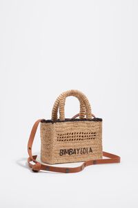 Bolso mini trenzado rafia natural