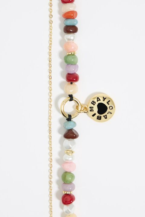 Collar logo Candy piedras multicolores Collar logo Candy piedras multicolores