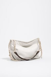 Bolso de hombro mediano piel blanco roto