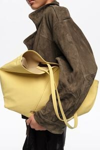Bolso shopper grande gabardina banana