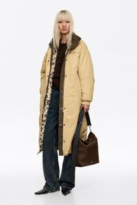 Abrigo reversible largo Leopard beige