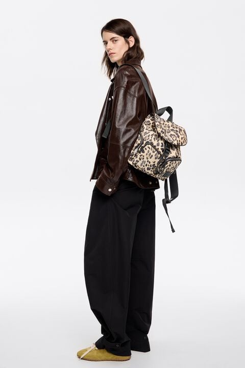 Mochila mediana nylon Leopard natural Mochila mediana nylon Leopard natural