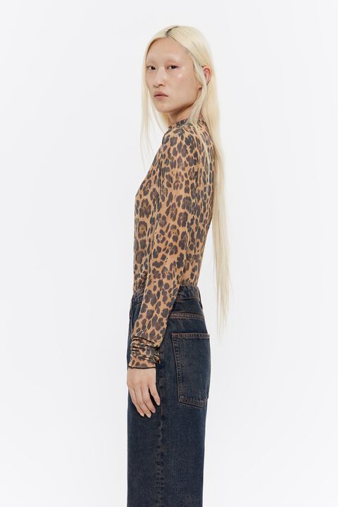 Camiseta ajustada tul Leopard natural Camiseta ajustada tul Leopard natural