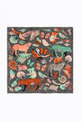 Chal animales y caracolas negro Chal animales y caracolas negro