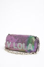 Bolso cilíndrico malla iridiscente Bolso cilíndrico malla iridiscente