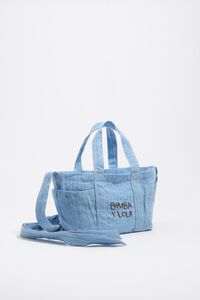 Bolso mini lino azul claro