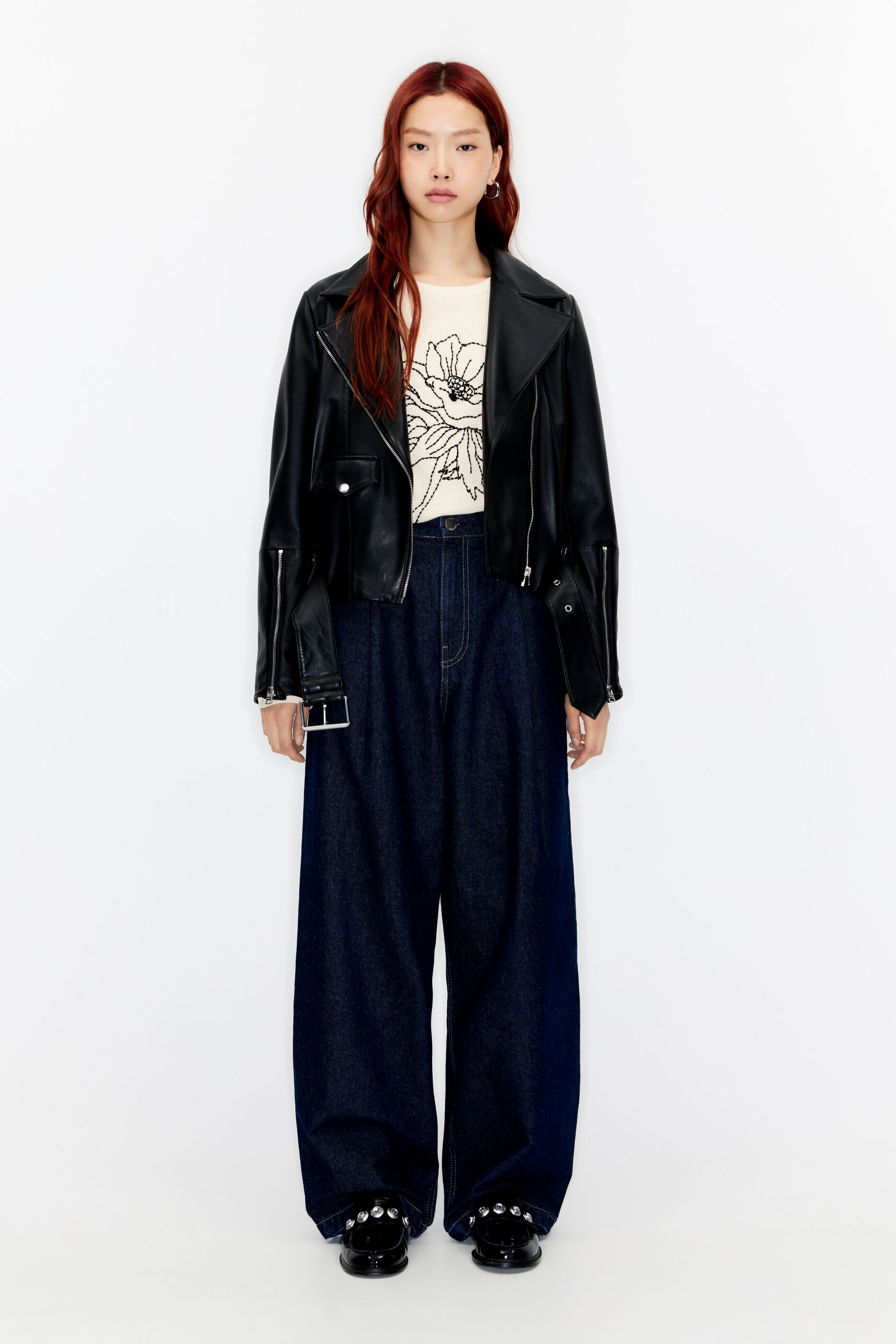 Biker piel on sale negra