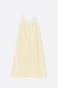 Vestido tirantes encaje amarillo claro