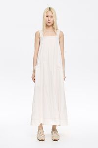 Vestido tirantes pespuntes blanco