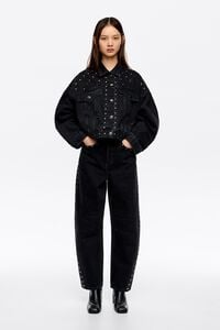 BARREL - Pantal&oacute;n remaches negro