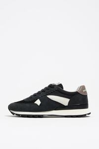 Deportiva t&eacute;cnica serraje y nylon 13 19 negra