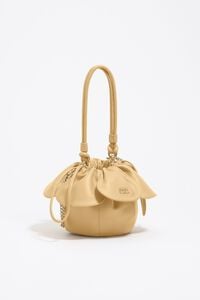 Bolso P&eacute;talo piel vainilla