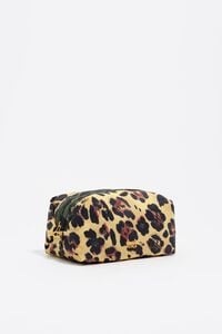 Neceser nylon mediano Leopard vainilla